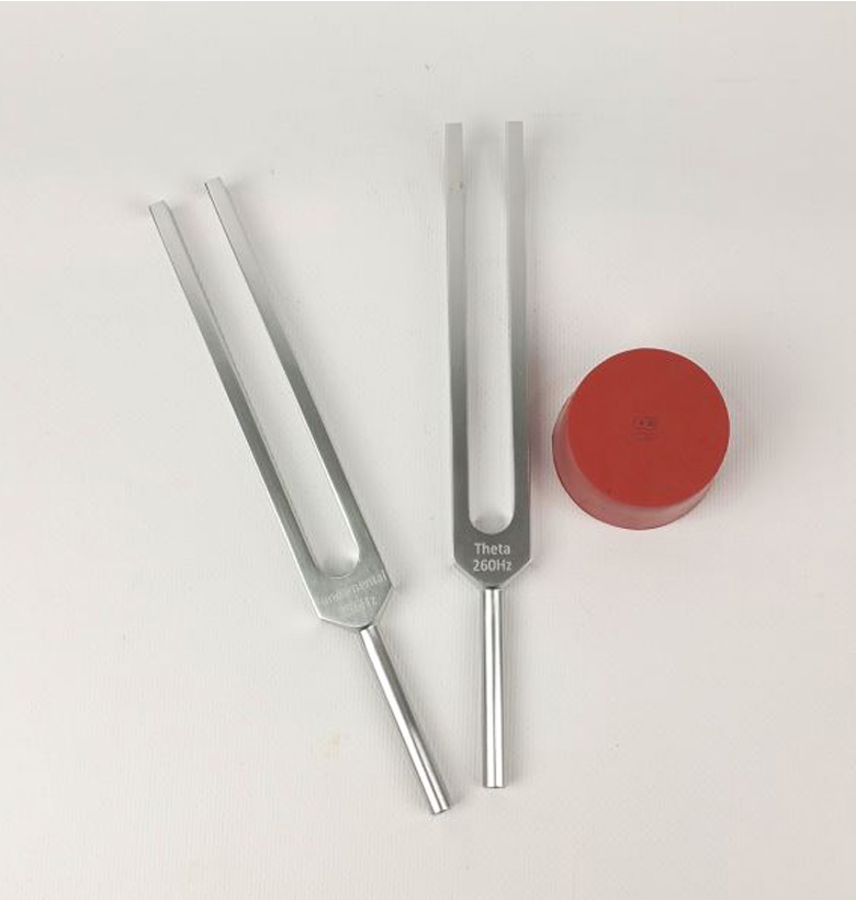 Set de 2 Diapasones Frecuencias Cerebrales THETA sin pesas envio gratis